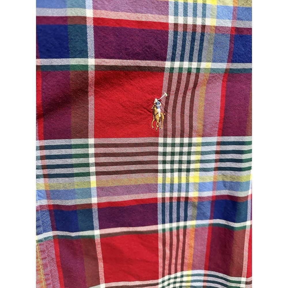 Ralph Lauren Button Front Shirt Mens Large Classic Fit Plaid 100% Cotton - Picture 3 of 4